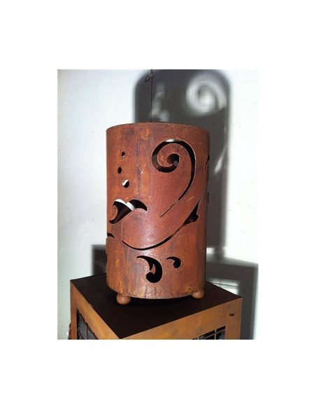 Edelrost Windlicht Barock 43 cm hoch