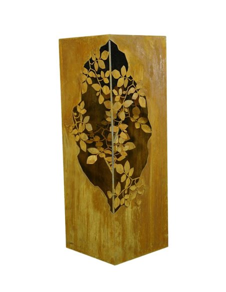 Säule mit Blätterranken innen, 100 cm hoch, 35 x 35 cm