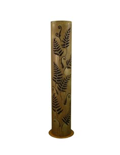 Edelrost Säule "Farn" mit Standring, 150 cm