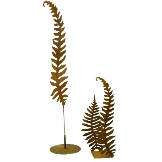 großer Farnstecker schmal, kurzer Stab Höhe 100 cm - Breite 25 cm