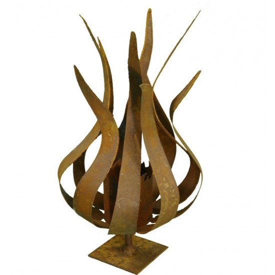 Deko Feuerblume "Fiamma" auf Platte (groß) Höhe 58 cm