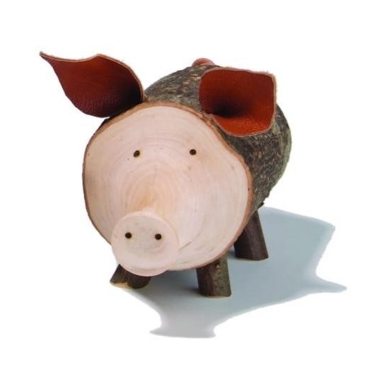 Spardose aus Holz  Sparschwein Rudi