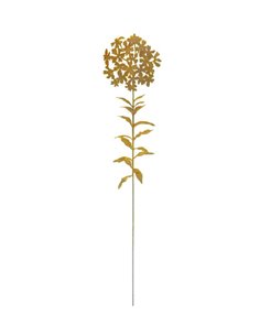 Edelrost Gartenstecker Phlox mit Blättern, Höhe 115 cm