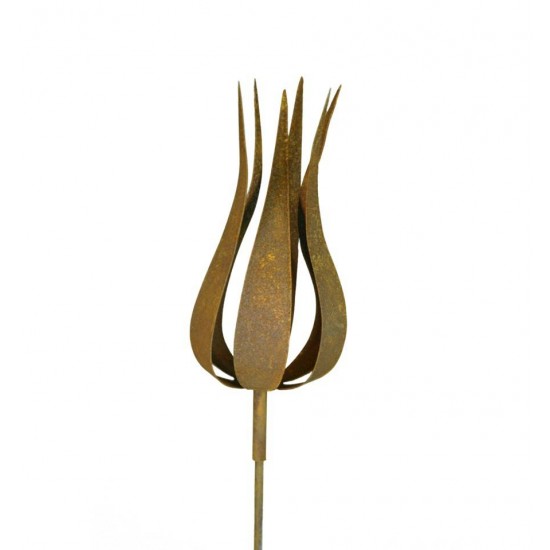 französische Tulpe auf Stab, Tulpenhöhe 20,5cm, Stab 100 cm