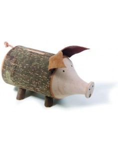 Spardose aus Holz  Sparschwein Rudi