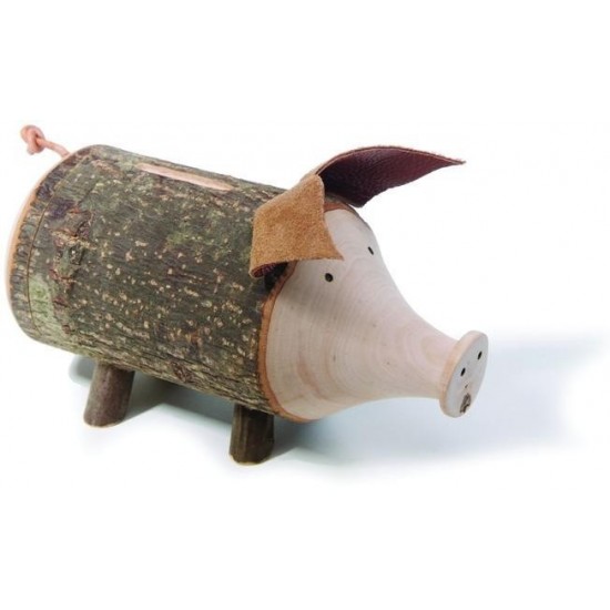 Spardose aus Holz  Sparschwein Rudi