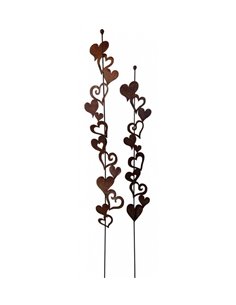 Herzband Stab mit Kugeln 150 cm hoch