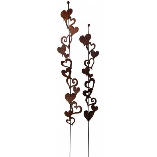 Herzband Stab mit Kugeln 150 cm hoch
