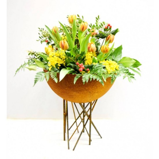 Halbkugelschale Ø 40 cm auf Stäben - 43 cm Gesamthöhe