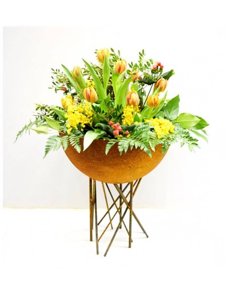 Halbkugelschale Ø 40 cm auf Stäben - 53 cm Gesamthöhe