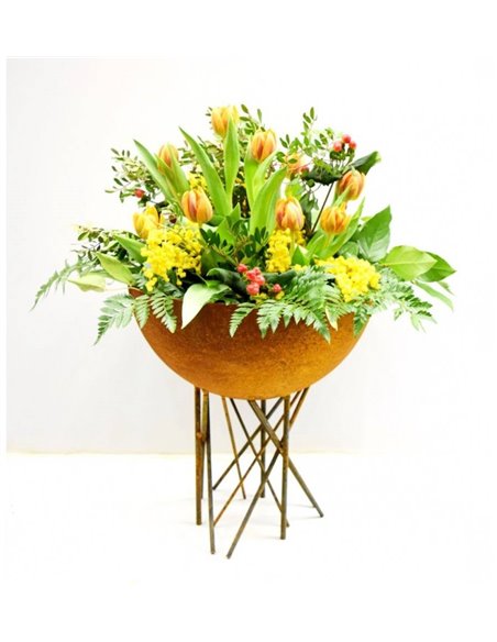 Halbkugelschale Ø 50 cm auf Stäben - 63 cm Gesamthöhe