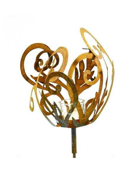 moderne Barockfackel auf Stab - 2teilig