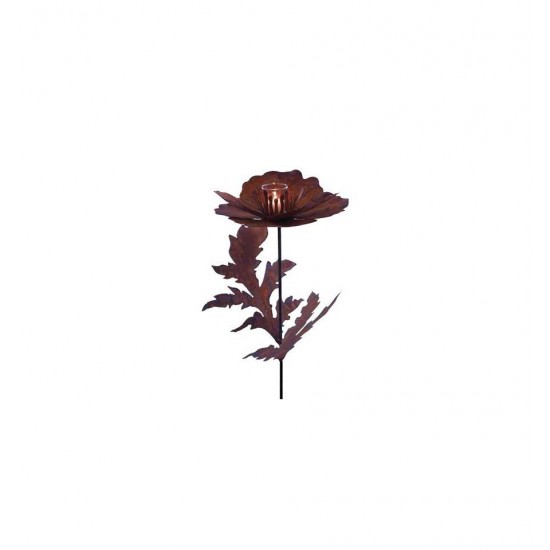 Deko Gartenstecker Mohnblume "Poppy" - Höhe 100 cm - Ø30 cm