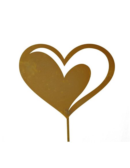 Gartenstecker Herz positiv - Breite 32 cm, Gesamthöhe 126 cm