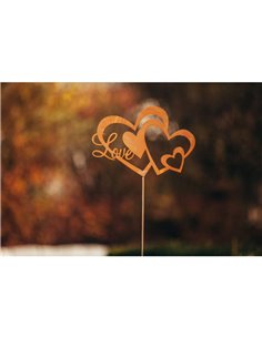Herz Gartenstecker "Love", Breite 35 cm, Gesammthöhe 125 cm 2