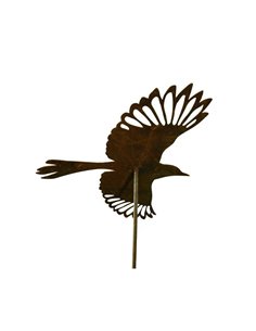 fliegende Elster schräg auf Stab L 31cm, B 38cm, Stab 120cm 2