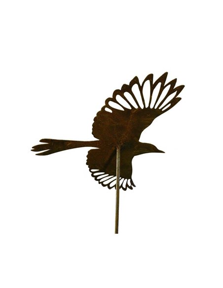 fliegende Elster schräg auf Stab L 31cm, B 38cm, Stab 120cm