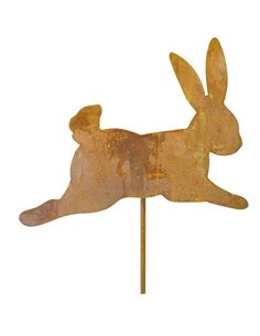 hüpfendes Kaninchen als Stecker - Länge 20 cm - Stab 40 cm