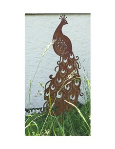 Rost Pfau zum Stecken 90 cm groß (Gesamthöhe 150) 2