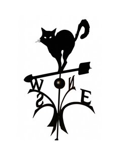 Wetterfahne MOTIV KATZE KUGELLAGER 62,5 cm x 57 cm
