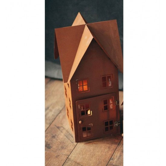 Hauslaterne groß 54 cm hoch - Windlicht Lichthaus