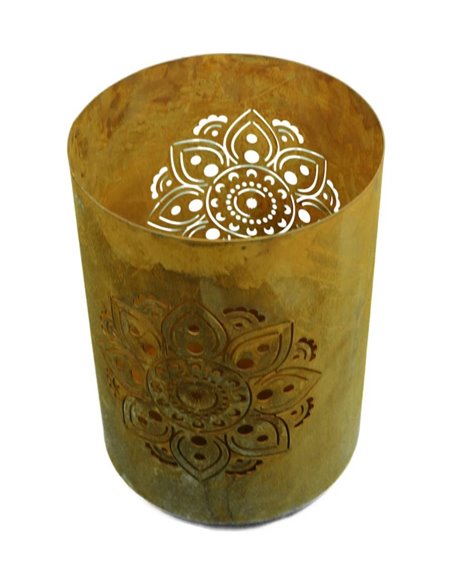 Edelrost Windlicht Mandala Gartendekoration Wohndekoration