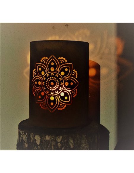 Edelrost Windlicht Mandala Gartendekoration Wohndekoration