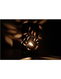 Windlicht mit Blätterranken, auf 3 Kugeln stehend, Höhe 35 cm 2