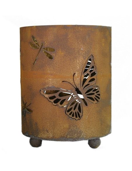 Schmetterling Windlicht "Farfalla" auf drei Kugeln, Höhe 28 cm