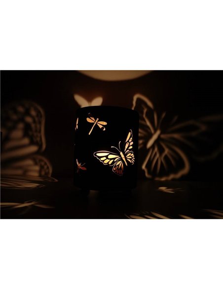 Schmetterling Windlicht "Farfalla" auf drei Kugeln, Höhe 28 cm