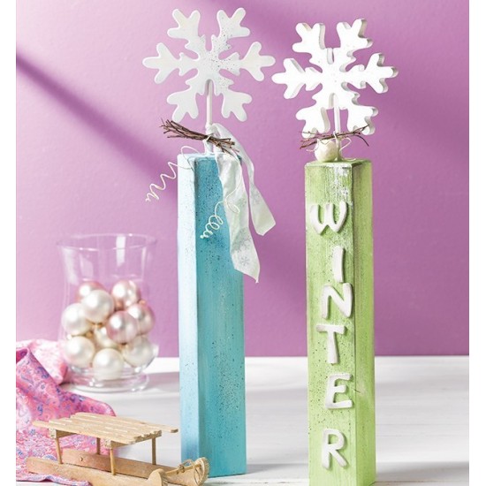 Bastelideen Buch - Holzpfosten dekorativ verziert