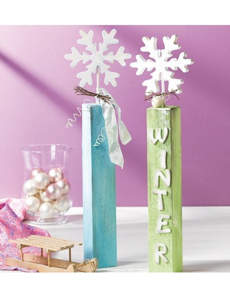 Bastelideen Buch - Holzpfosten dekorativ verziert