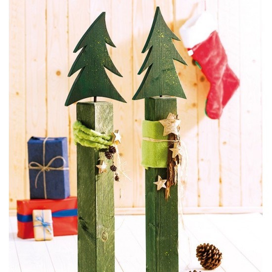 Bastelideen Buch - Holzpfosten dekorativ verziert