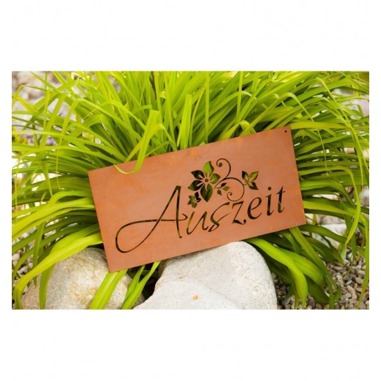 Gartenschild "Auszeit" Höhe 30 cm - Breite 60 cm 