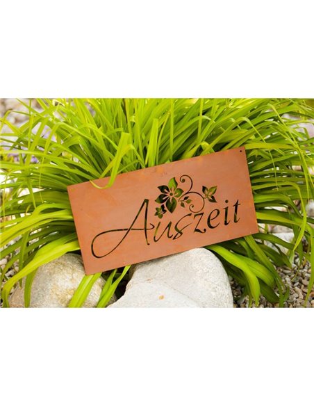 Gartenschild "Auszeit" Höhe 30 cm - Breite 60 cm 