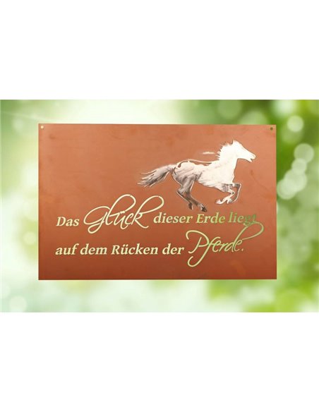 Gedichttafel "Pferdeglück"