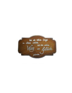Rostschild Tafel Weg - inkl. Beschriftung " Wer die kleinen Dinge im Leben schätzt, hat den wahren Weg zum Glück gefunden" 2
