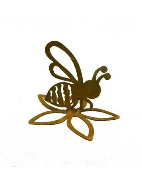 Rost Biene auf offener Blüte sitzend Rost Biene auf offener Blüte sitzend