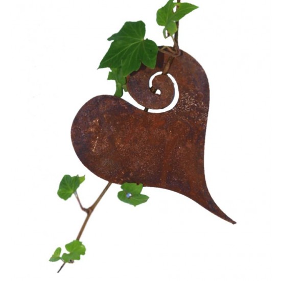 Herz Curl zum Aufhängen Höhe 15cm