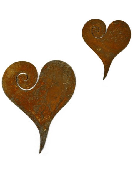 Herz Curl zum Aufhängen, Höhe 6,5 cm Breite 5 cm herzliche Geschenkanhänger