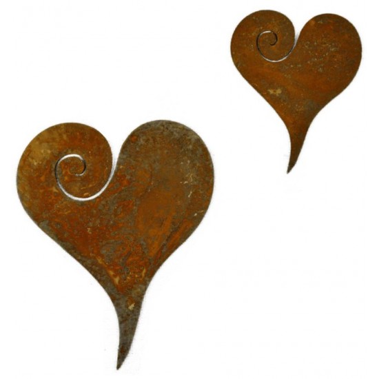 Herz Curl zum Aufhängen, Höhe 6,5 cm Breite 5 cm herzliche Geschenkanhänger