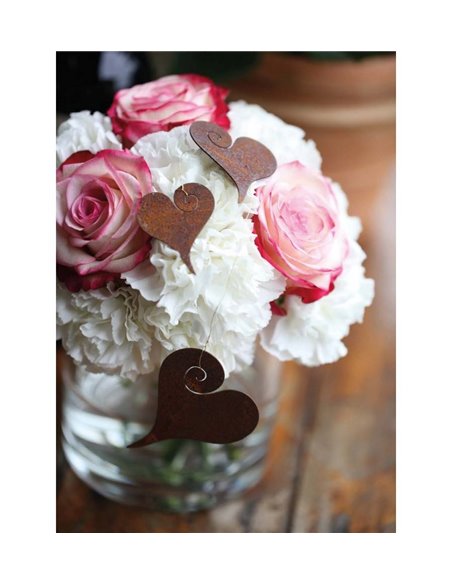 Herz Curl zum Aufhängen, Höhe 6,5 cm Breite 5 cm herzliche Geschenkanhänger