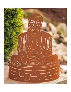 Edelrost Figur Buddha, 60cm hoch und 37cm breit Gr. 1
