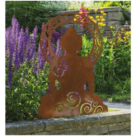 Edelrost Figur Ganesha, 60ch hoch und 37cm breit