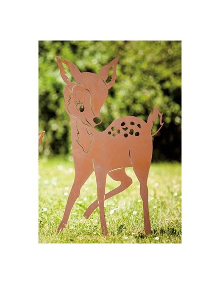 Edelrost Rehkitz Bambi 70 cm hoch