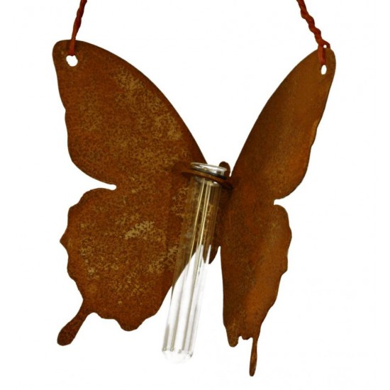 Schmetterling "Mariposa" zum Hängen mit Reagenzglas-Halter - Höhe 15 cm - Breite 20 cm