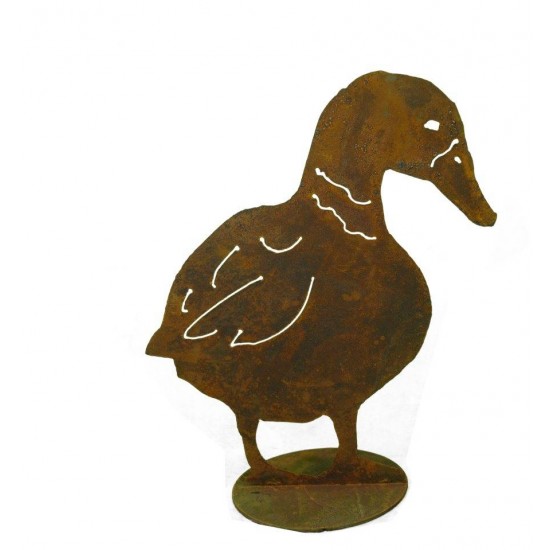 Ente von vorne, auf Platte