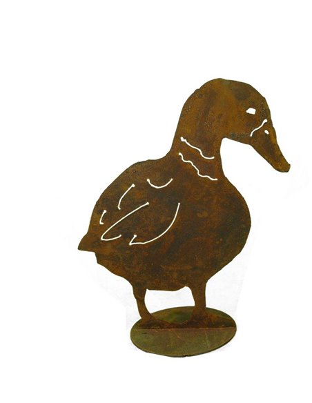 Ente von vorne, auf Platte