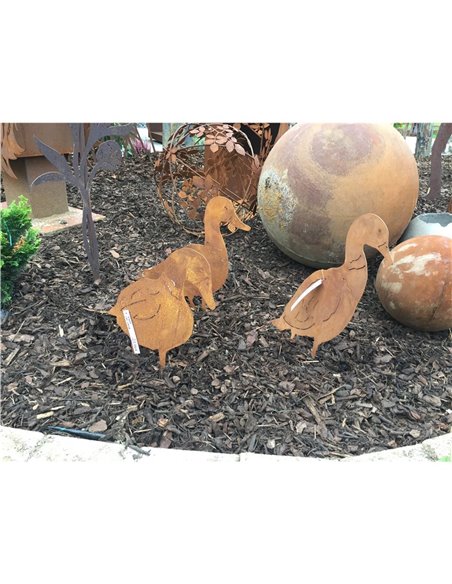 Ente von vorne, auf Platte