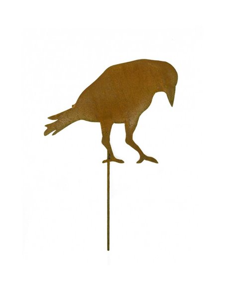 stehender Rabe, seitlich, zum Stecken, Höhe 30 cm
